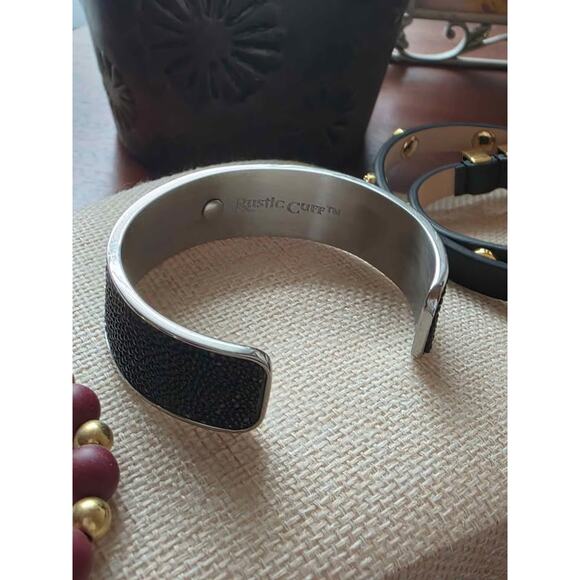 Lot of 3 Rustic Cuff Bracelets, New Condition, Never Used. - Picture 6 of 9